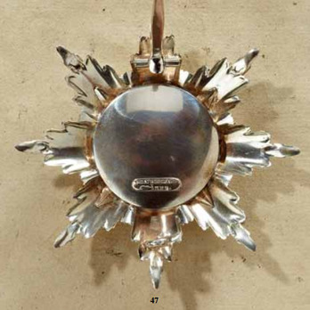 Merit Order of Adolph of Nassau, Military Division, Grand Cross Breast Star Reverse