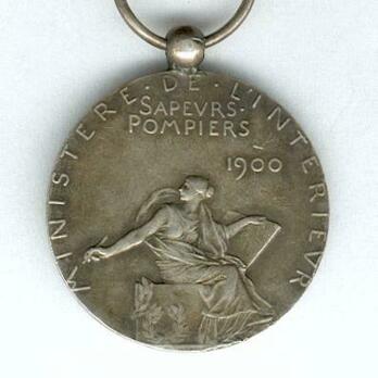 Silver Medal (for Long Service, stamped "O. ROTY," 1900-1935) Reverse