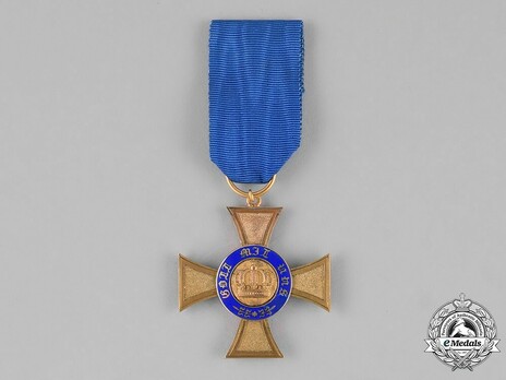 Order of the Crown, Civil Division, Type II, IV Class Cross (in bronze gilt) Obverse