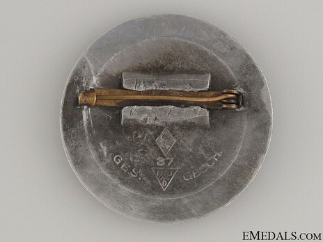 RADwJ 1937 Lagerführerin Rank Brooch Reverse