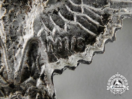 Allgemeine SS Metal Cap Eagle Type II, by F. Wagner (cupal) Detail
