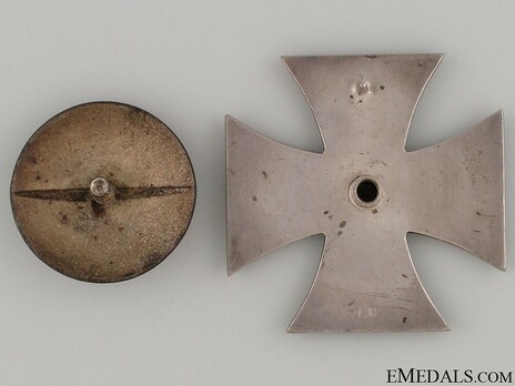 Iron Cross I Class, by Steinhauer & Lück (L/16, screwback) Reverse