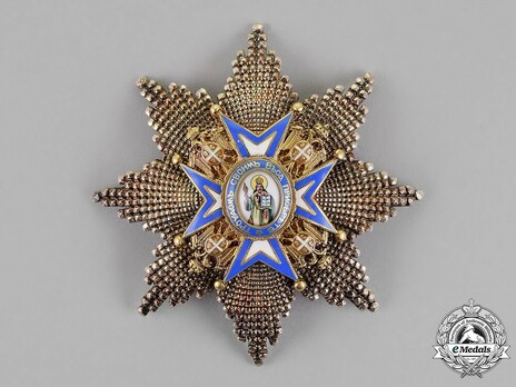 Order of Saint Sava, Type III, II Class Breast Star Obverse