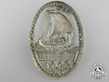 Marine Brigade Ehrhardt Sleeve Insignia (in aluminium) Reverse