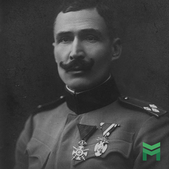 An unknown Serbian Officer wears an Order of Karageorge