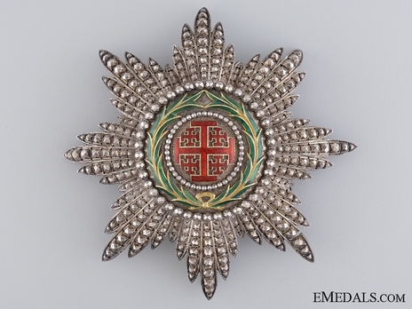 Equestrian Order of Merit of the Holy Sepulcher of Jerusalem (Type II) Grand Cross Breast Star (with silver and gold, 1868-1936) Obverse