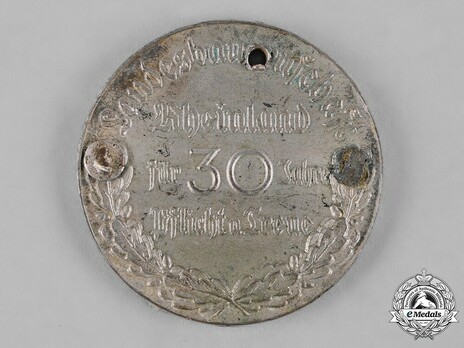 State Farmers' Group Rhineland Badges, Faithful Service Decoration for 30 Years Reverse