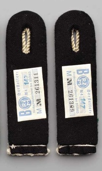 SA Hauptsturmführer - Sturmführer Type III Shoulder Boards (SA Engineers version) Reverse