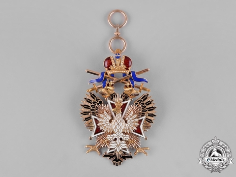 Order of the White Eagle, Type II, Military Division, Badge (in gold, with swords) 