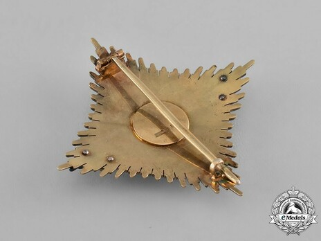 Order of Carol I, Grand Officer's Breast Star Reverse