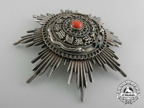 Order of the Double Dragon, Type II, II Class, III Grade Star Obverse