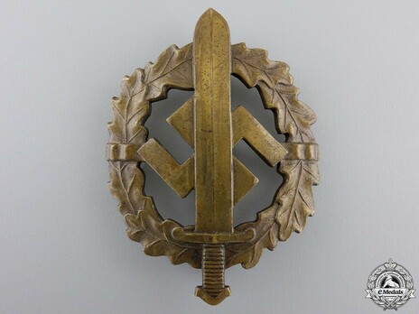 SA Sports Badge, Type I, in Bronze Obverse