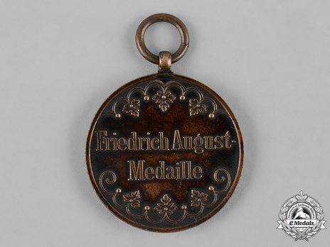 Friedrich August Medal, in Bronze Reverse