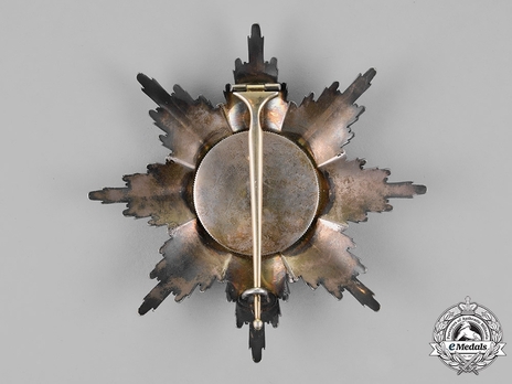 Order of the Crown, Civil Division, Type II, I Class Breast Star (in silver gilt) Reverse