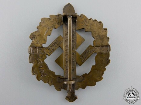 SA Sports Badge, Type I, in Bronze Reverse