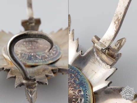 Order of Merit of the Italian Republic, Type I, Grand Officer Breast Star Reverse Detail