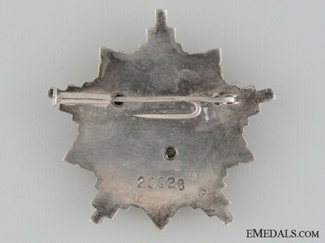 Commemorative Medal of the Partisans of 1941, Type II (pinback) Reverse