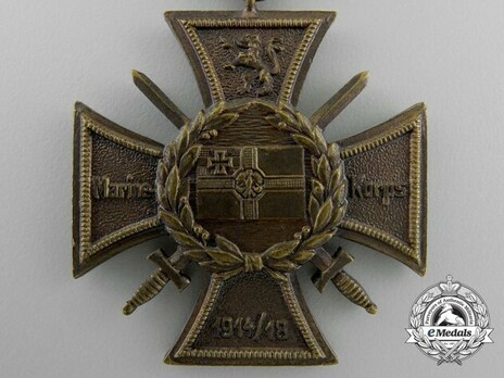 Commemorative Honour Cross of the Navy Corps, Flanders Reverse