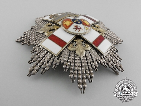 2nd Class Breast Star (white distincion pension) (with Fleur de Lys and Royal Crown) (PROFESORADO) Obverse