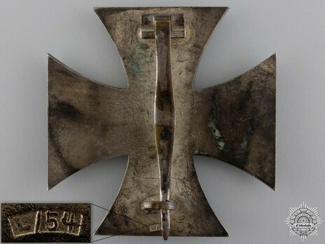 Iron Cross 1914, I Class Cross, by Schauerte & Höhfeld Reverse