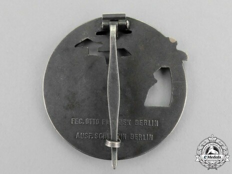 Blockade Runner Badge, by C. Schwerin (in tombac) Reverse