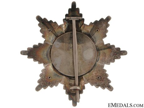 Order of St. Alexander, Type III, Grand Cross Breast Star (with swords) Reverse