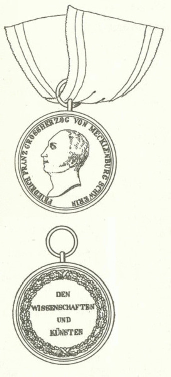 Medaille fur wissenschaften und kunsten mecklenburg schwerin1