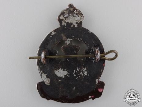Garrison Battalion Officers Cap Badge Reverse