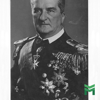 Miklos Horthy de Nagybanya wears the Hungarian Order of Merit