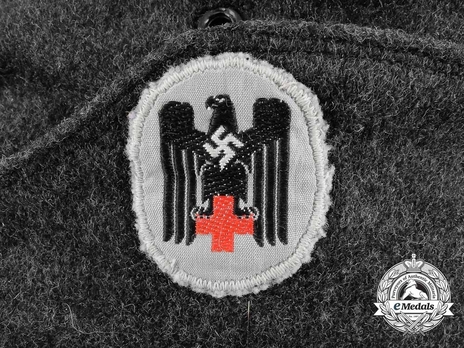 German Red Cross 1938 Pattern Enlisted Ranks Field Cap Insignia