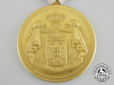 1902 Civil Merit Medal, in Gold (stamped ARTHUS BERTRAND) Obverse