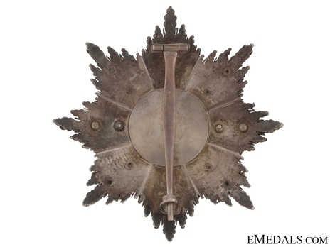 House Order of Saxe-Ernestine, Type II, Military Division, Grand Cross Breast Star (in silver gilt) Reverse