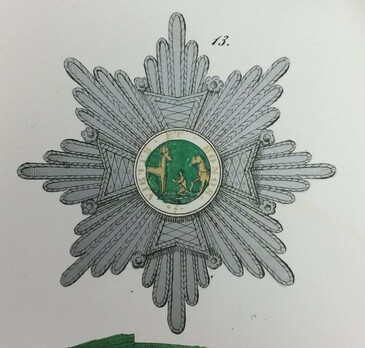 Order of Saint Hubert, Grand Cross Breast Star Obverse