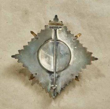 Order of Berthold I, Commander Breast Star with Swords (in silver and silver gilt) Reverse