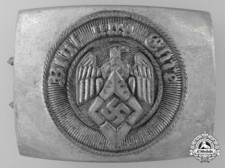 HJ Officer Belt Buckle Type II (by Adolf Baumeister) Obverse