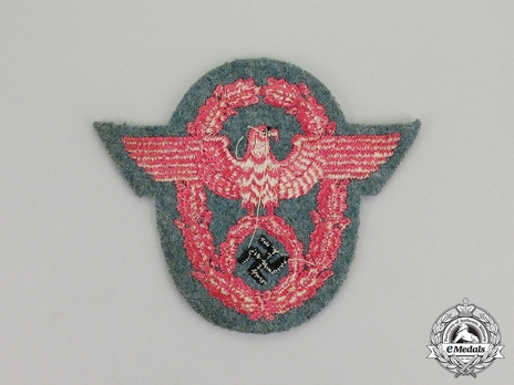 German Fire Protection Police NCO/EM Ranks Sleeve Eagle (cut-out) Reverse