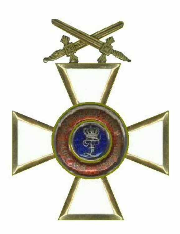Officierskruis met zwaarden aan de ring oldenburg
