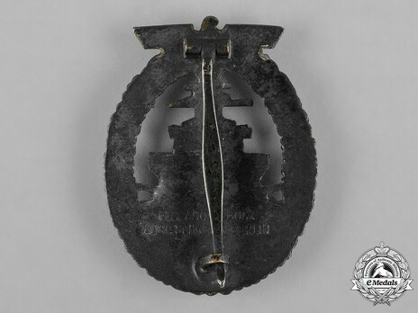 High Seas Fleet Badge, by C. Schwerin (in zinc) Reverse