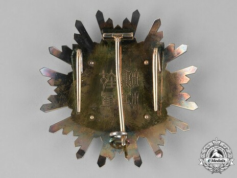 Order of the Sacred Treasure, I Class Breast Star Reverse