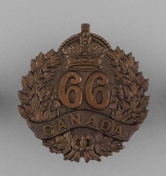 66th Infantry Battalion Other Ranks Cap Badge Obverse