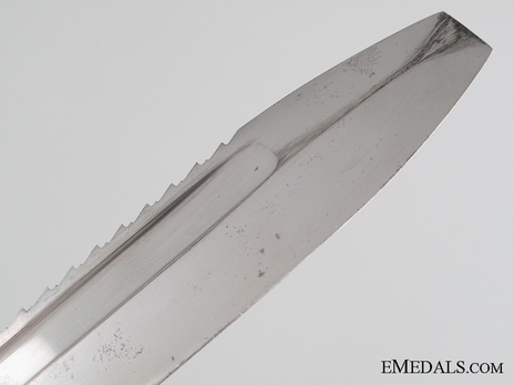 German Red Cross Enlisted Ranks Hewer (Unmarked) Blade Tip Detail