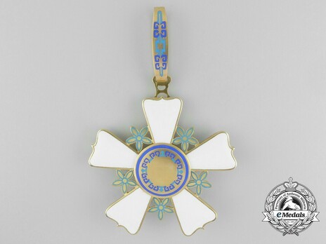 Order of the Double Dragon, Type II, II Class, I Grade Neck Badge (french-made) Reverse