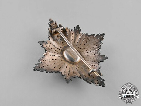 Order of the White Eagle, Type II, Civil Division, II Class Breast Star Reverse