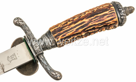 Deutsche Jägerschaft Luxury Hunting Knife by Alcoso Reverse Grip