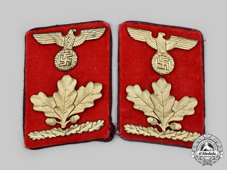 NSDAP Ober-Dienstleiter Type IV Gau Level Collar Tabs Obverse