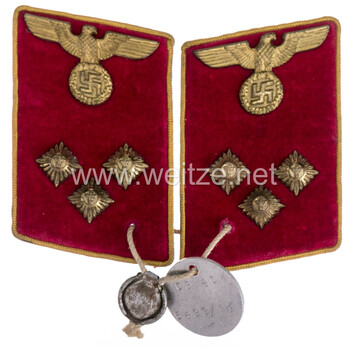 NSDAP Einsatzleiter Type IV Reich Level Collar Tabs Obverse