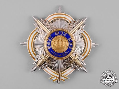 Order of the Crown, Military Division, Type II, I Class Breast Star (with ORE ribbon) Obverse