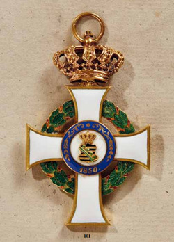 Albert Order, Type II, Civil Division, I Class Knight (with crown, in gold) Reverse