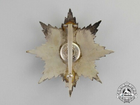 Military Order for Bravery, I Class Grand Officer Breast Star (letters on green background) Reverse