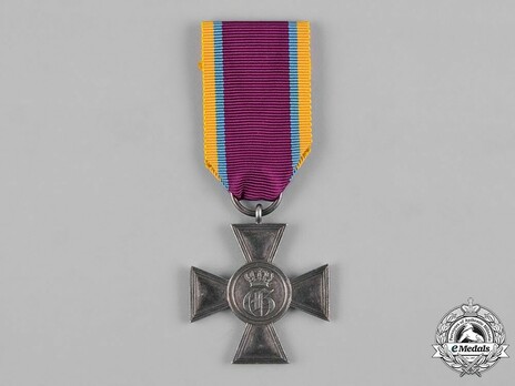 Long Service Cross, Type II, I Class for 21 Years Obverse